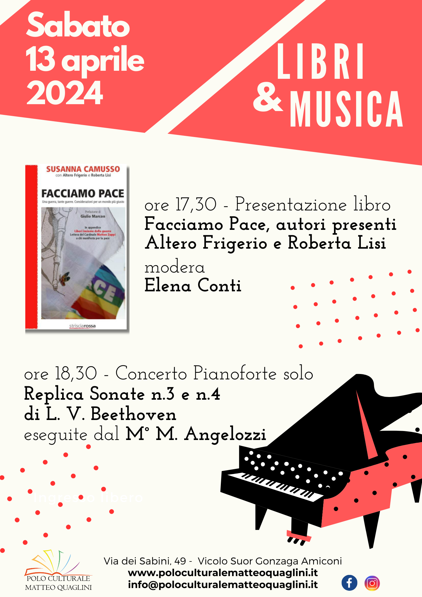 Libri & Musica: un pomeriggio di letteratura e musica a Palombara Sabina