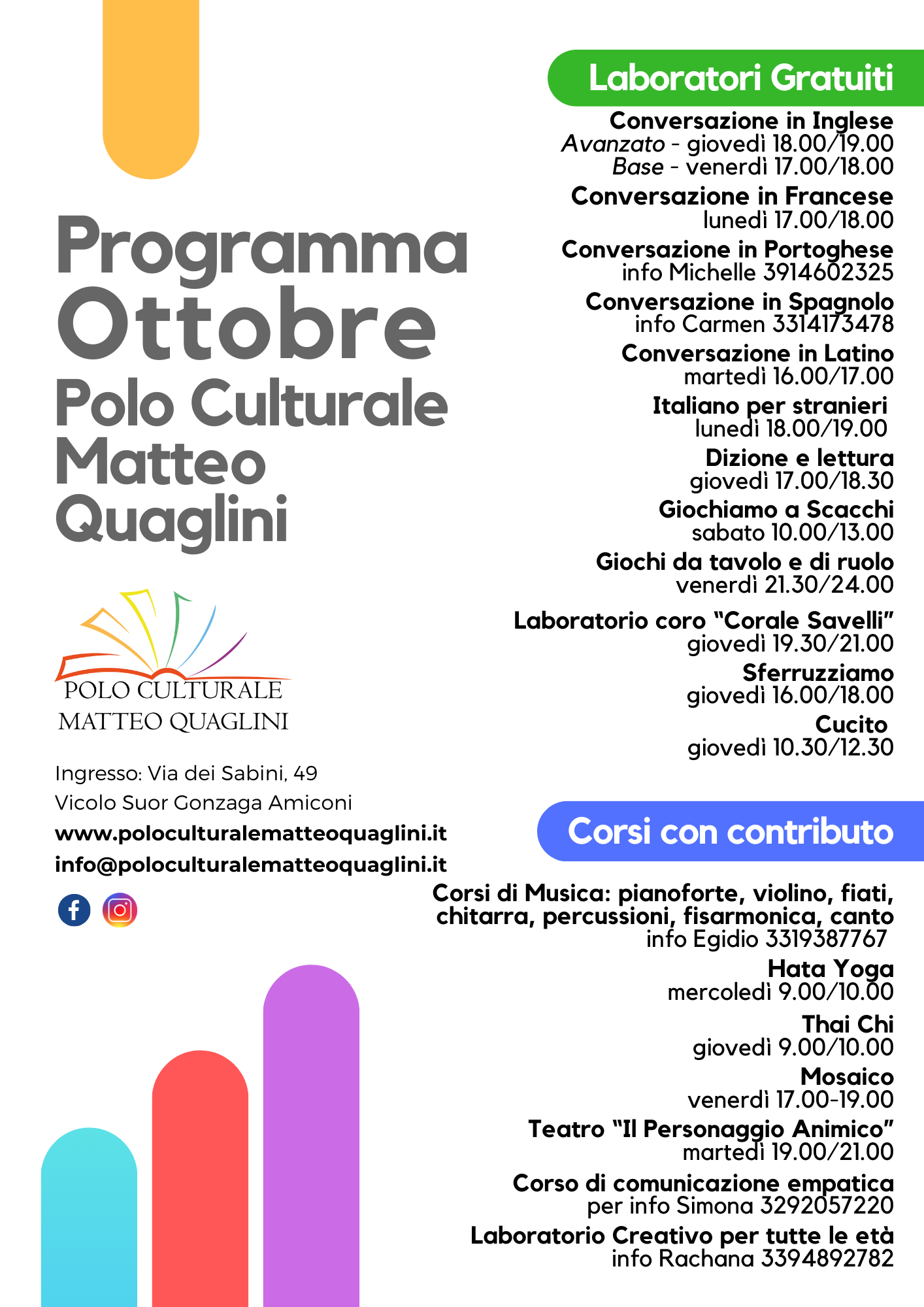 Riaprono le Attività del Polo Culturale: Un’Occasione da Non Perdere!