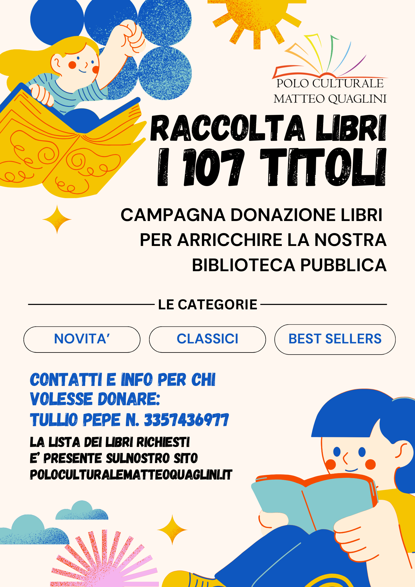 Dona un libro: i 107 libri per la biblioteca del Polo